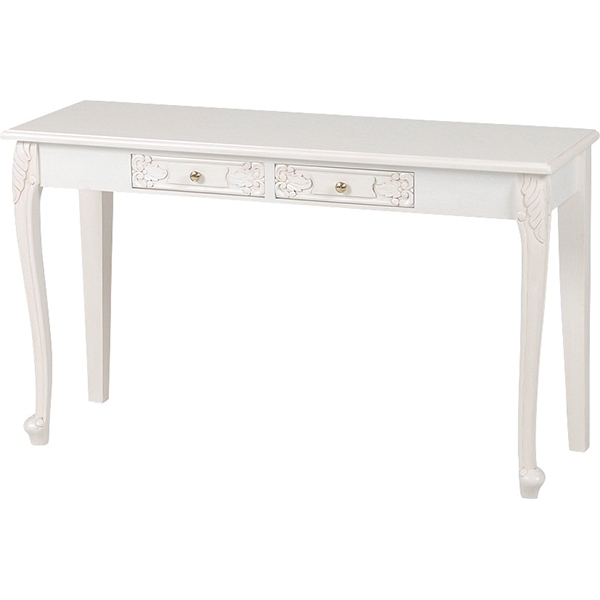 コンソールテーブル コンソール 飾り台 猫脚 ホワイト ロココ調