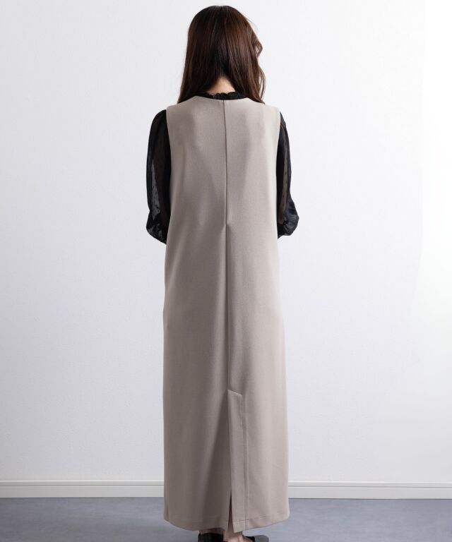 シャーリングブラウス＋Vネックワンピースセット マタニティ 授乳服