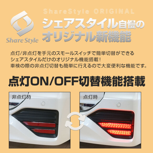 ノア ヴォクシー 90系 SG SZ 専用 LEDリフレクター ON OFF 切替機能