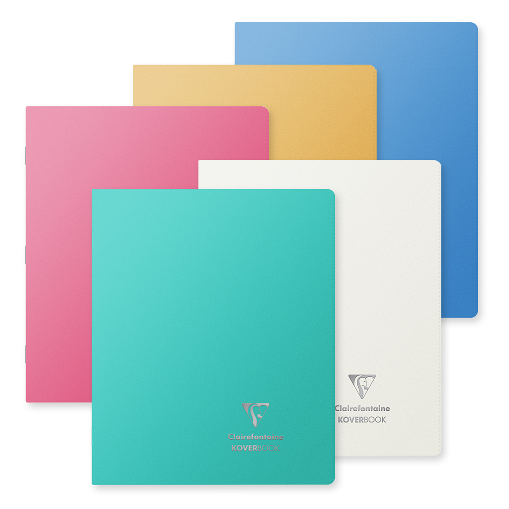 KOVERBOOK カバーブック シルバー ホチキス留めノート 横罫 17x22