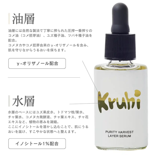 kruhi（クルヒ） ピュリティハーベストレイヤーセラムセラム＞ 30mL