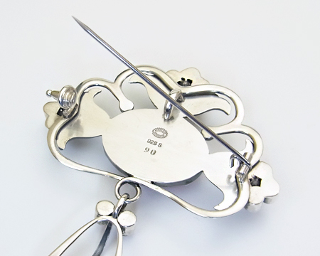 ジョージ ジェンセン］ ブローチ、ペンダント ＃90 （クォーツ）