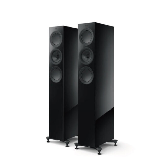 KEF コンパクト 3ウェイ・フロアスタンド型スピーカー R5 Meta（ペア