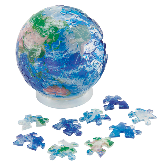 宇宙グッズ】3D球体パズル (60ピース) クリアEARTH