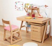 浜本工芸 学習机 No.57(110) 天板ナラムク 21mm厚 5点セット 【送料無料】