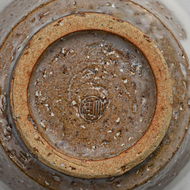 萩焼(伝統的工芸品)ミニ花入白萩掛分け瓶子No1543