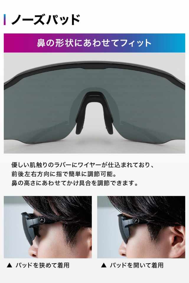 A-FIT スポーツサングラス フィットマスター 偏光スモーク スペア