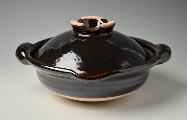 伊賀焼土楽 口付黒鍋 9寸｜和食器 通販 暮らしのうつわ 花田
