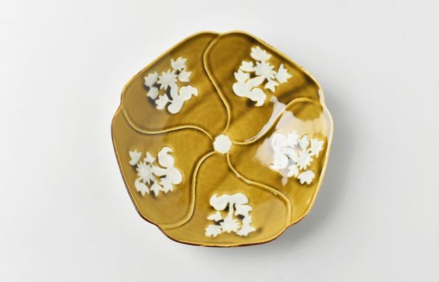 阿部眞士造染付丸文長方面取陶筥 共箱 新品?未使用? 阿部眞士造染付