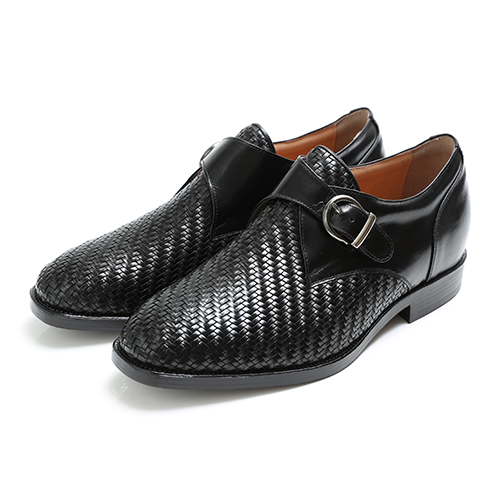 一般靴 No.1275 カンガルー革メッシュ モンク 本革 ビジネスシューズ