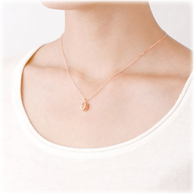 ペット 遺骨ジュエリー ホースシュー ペンダント ネックレス K18ローズ