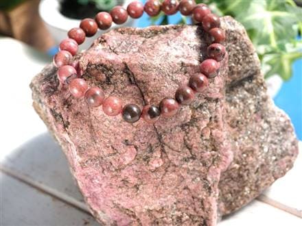 ☆貴重な純国産ストーン！☆1点物☆薔薇輝石と水晶の混合石☆愛知県