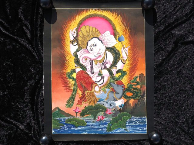 ◇現地より直送！職人による肉筆◇貴重な本物・曼荼羅（マンダラ