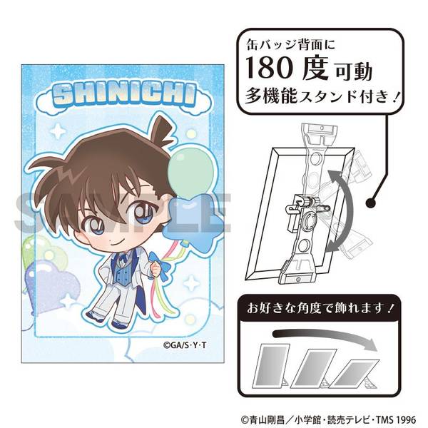 名探偵コナン グリッターアート缶バッジ 安室透 バルーン ミニキャラ