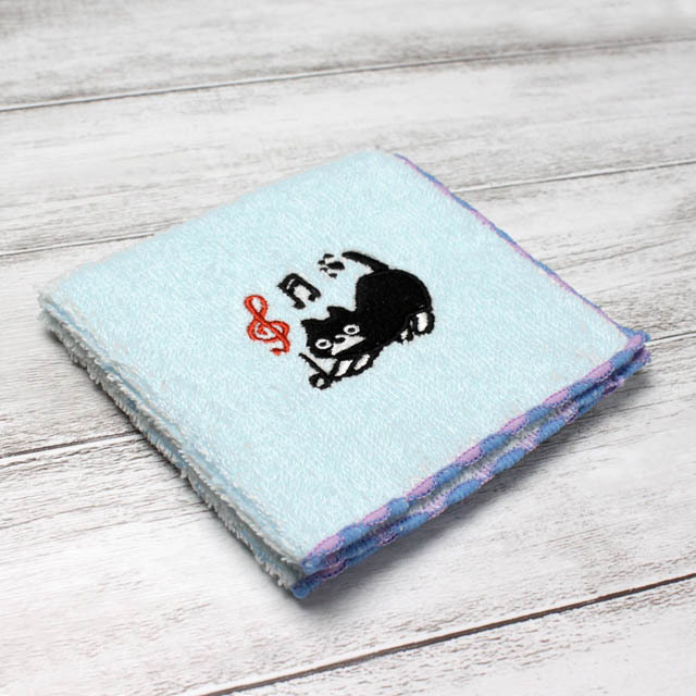 音楽風水タオルハンカチ 《 あお〜仕事運＆勉強運 》 312334 音楽雑貨