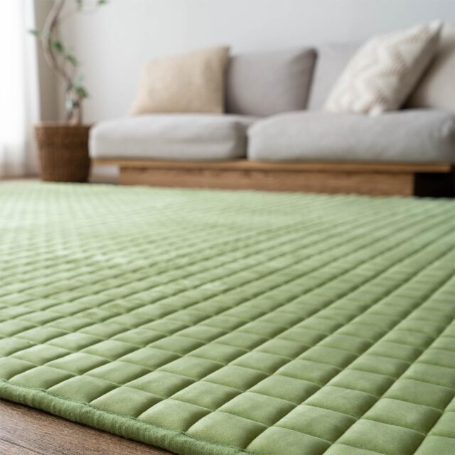 北欧風のふかふか厚めのキルトラグ 約 95x140 cm 1畳｜輸入絨毯専門店