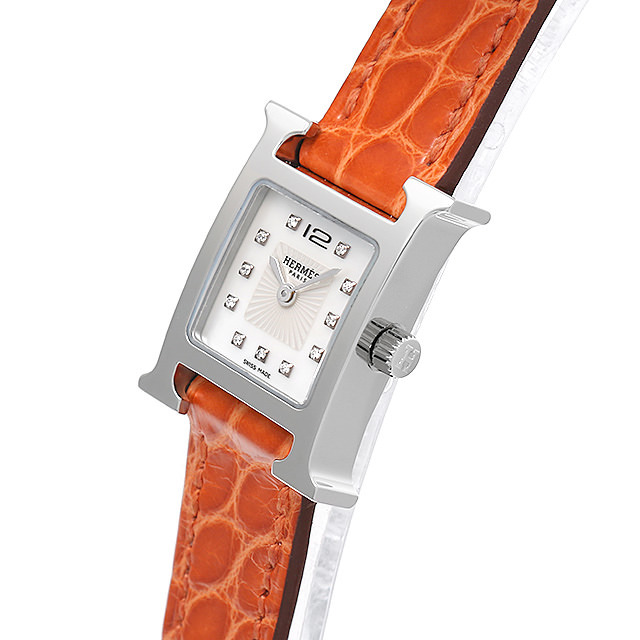 HH1.110.290 HERMES（エルメス） Hウォッチ ミニ 11Pダイヤ 中古