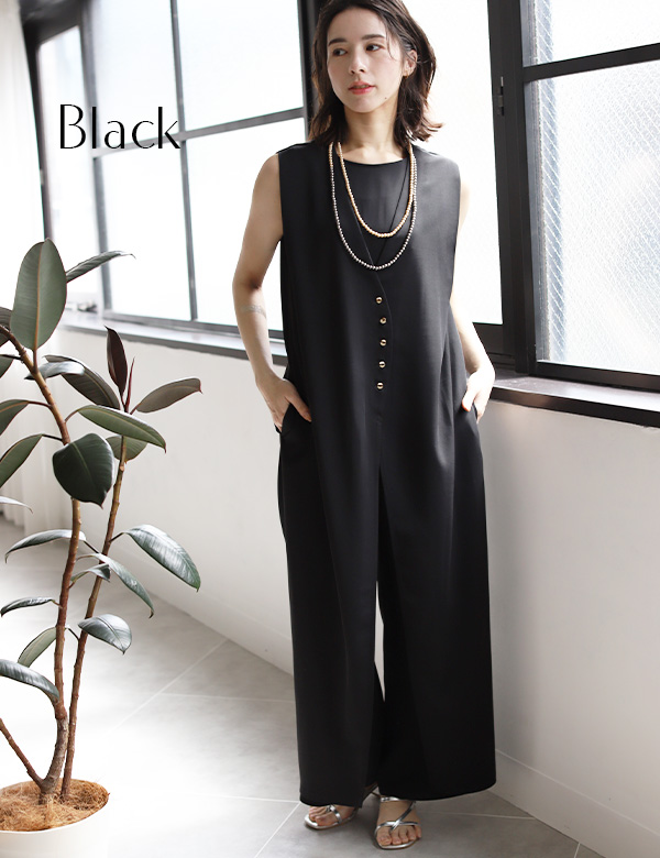 ジレ風レイヤードオールインワン(51897Y)