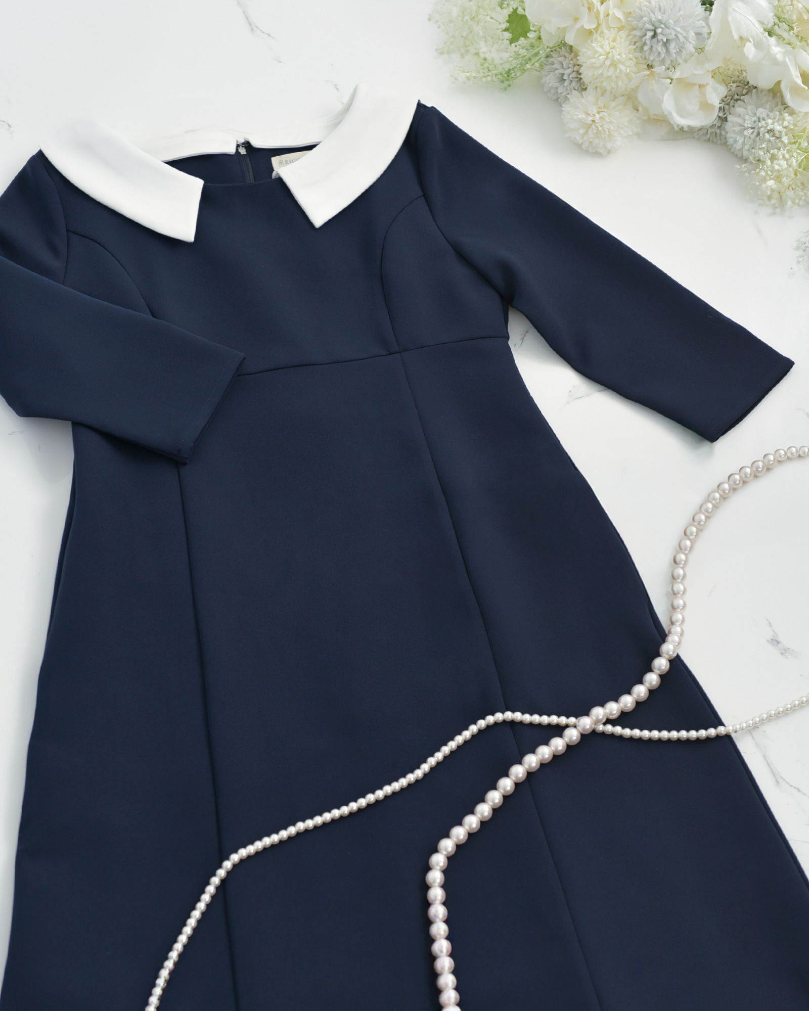 キレイ ワンピ グレース】お色展開：ネイビー,ブラック ／ サイズ展開