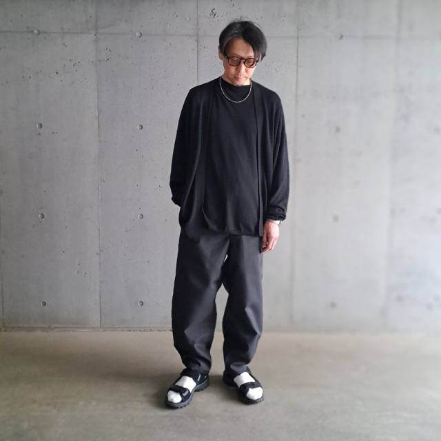 SEEALL (シーオール) [ MOCK NECK SHORT-SLEEVE SWEATER ] シルク