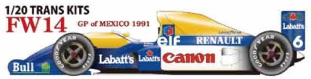 予約] スタジオ27 1/20 トランスキット ウィリアムズ FW14 メキシコ GP