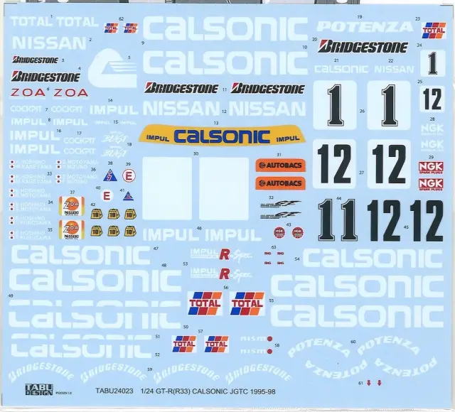 タブデザイン 1/24 カルソニック ニッサン スカイライン GT-R R33 JGTC