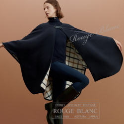 エルメス 2025 ポンチョ リバーシブル ”カマイユ” ネイビー×カマイユ