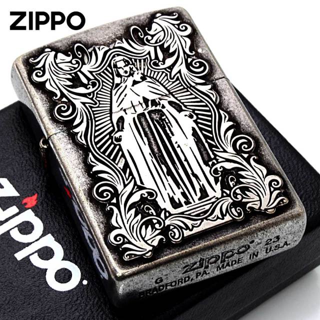 Zippo ジッポー アラベスク マリア ディープエッチング 両面加工