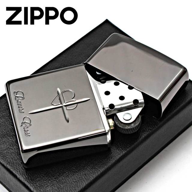 Zippo ジッポー ラバーズ クロス ハート ブラック ミラー Lovers Cross