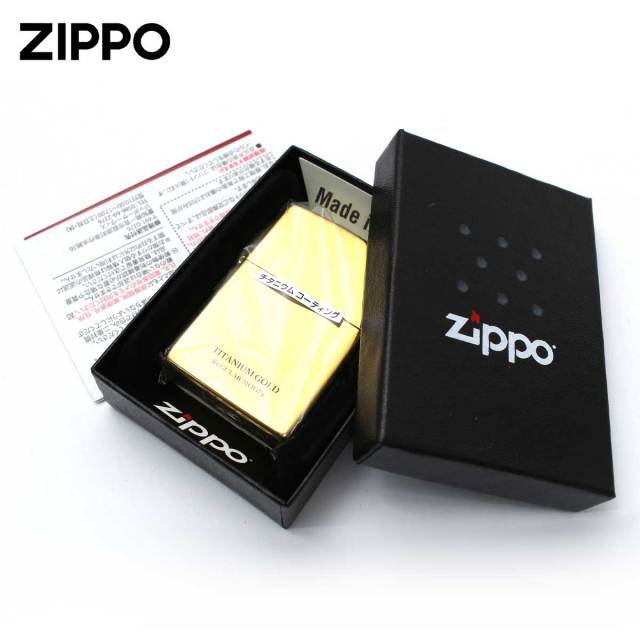 Zippo ジッポー レギュラー チタニューム ゴールド ポリッシュ 鏡面