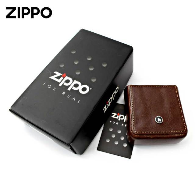 Zippo ジッポー シガレットケース たばこケース レザー ブラウン