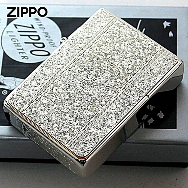 Zippo ジッポー 1935レプリカ ダマスク柄 シルバー DAMASK White