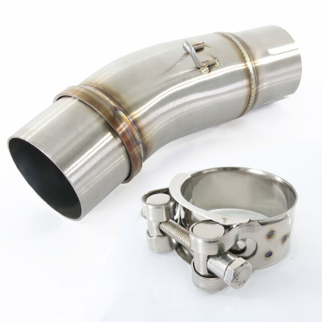 中間パイプ Ninja250 Ninja400 Z250 Z400 50.8mm 42mm シルバー ミドル