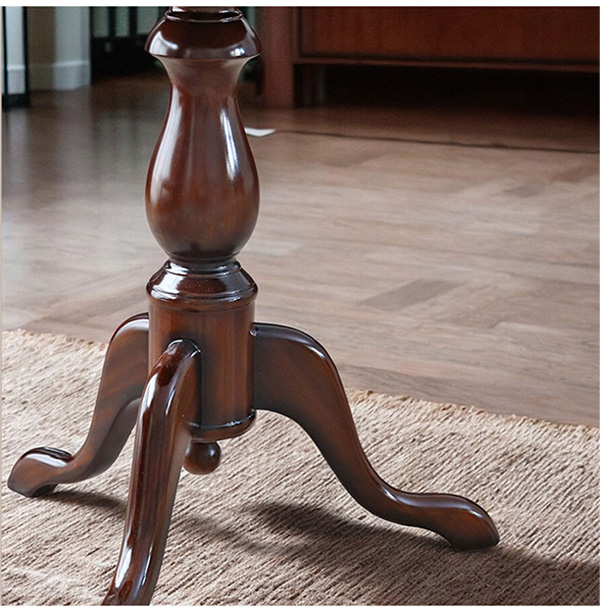 マホガニー材使用 マリナカッシーリ ラウンドサイドテーブル（コーヒー