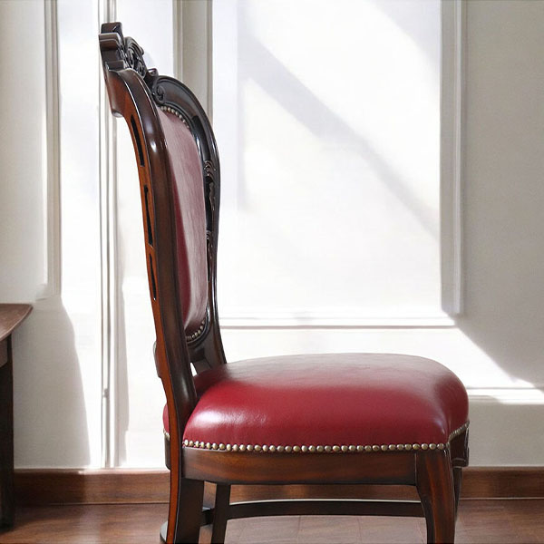 マリナカッシーリ 猫脚 ダイニングチェア (ワインボルドー 合皮）｜Y