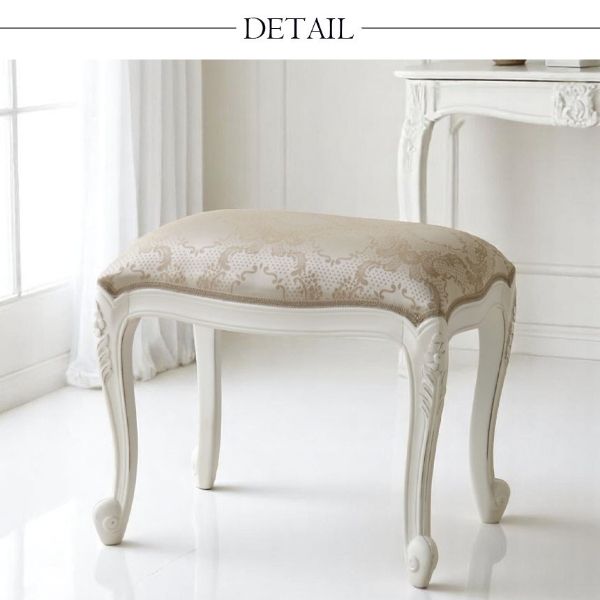 ヨーロピアンクラシック スツール （アイボリー） 幅50cm｜Y-KAGU(輸入