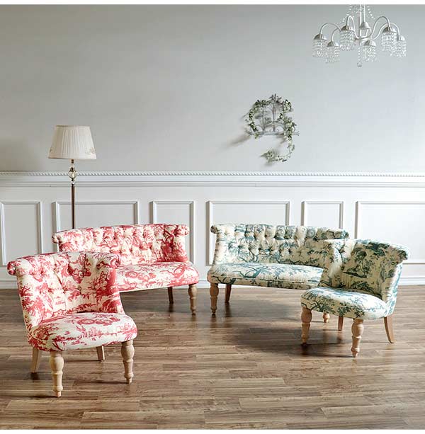 輸入家具 ボヌールチェア ラムズゲイトソファ 一人掛け ブルー(青