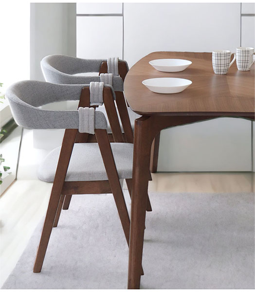ダイニングチェア ウォールナット 2脚入り おしゃれ アームチェア 北欧