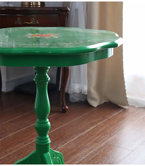 イタリア製 象嵌コーヒーテーブル（サイドテーブル） グリーン｜Y-KAGU