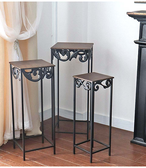 アンティーク調 木製 ネストテーブル3点セット｜Y-KAGU(輸入家具屋さん