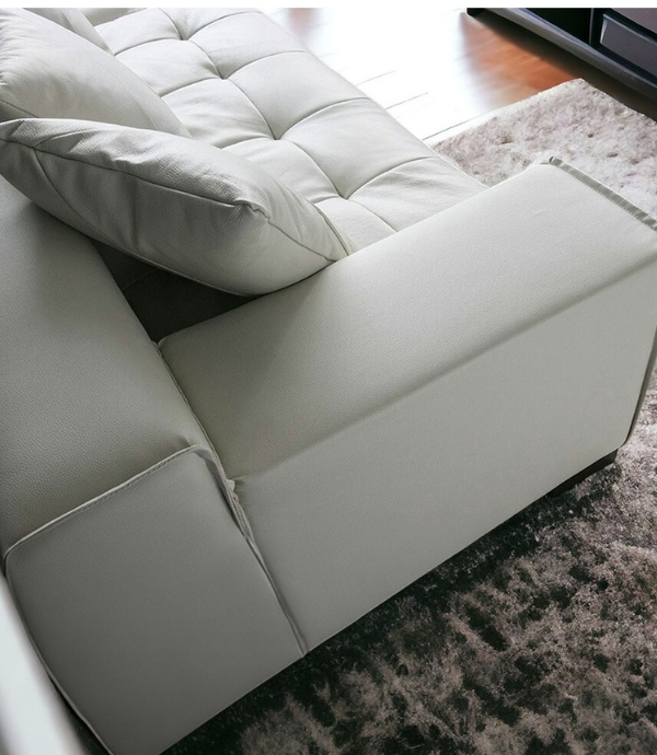 輸入家具 イタリアンレザー使用 カウチソファ アルフレッド ホワイト