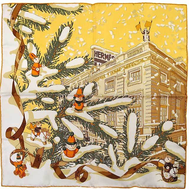 HERMES エルメス スカーフ カレ45 ガヴロッシュ フォーブル 24番地の