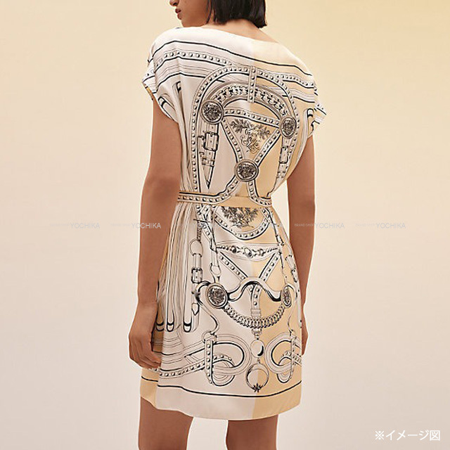 HERMES エルメス ワンピース レディース ツイルレーヌ ノースリーブ
