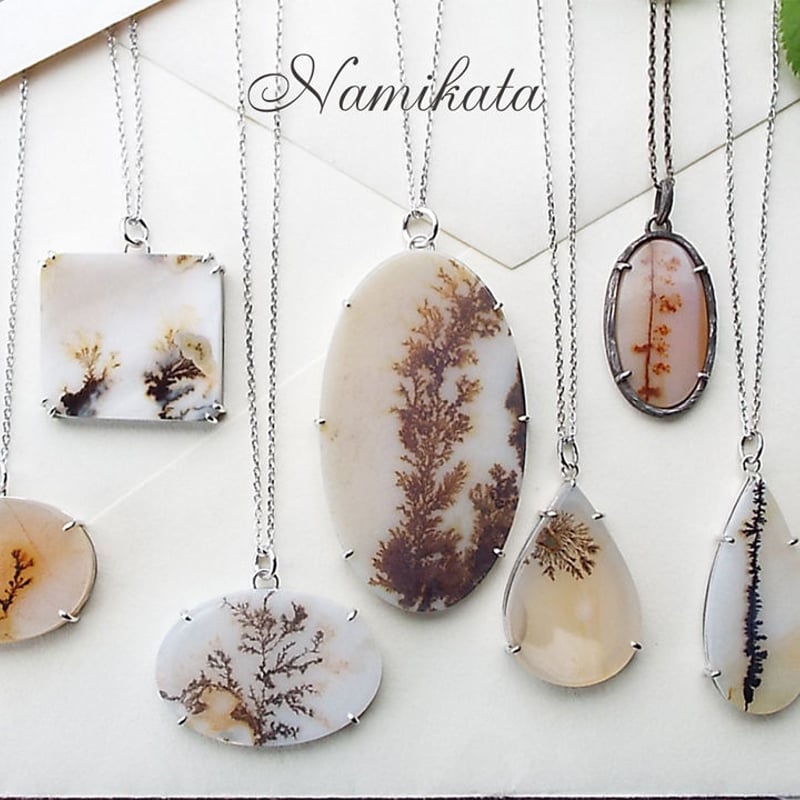 デンドリティックアゲートのピアス | Namikata