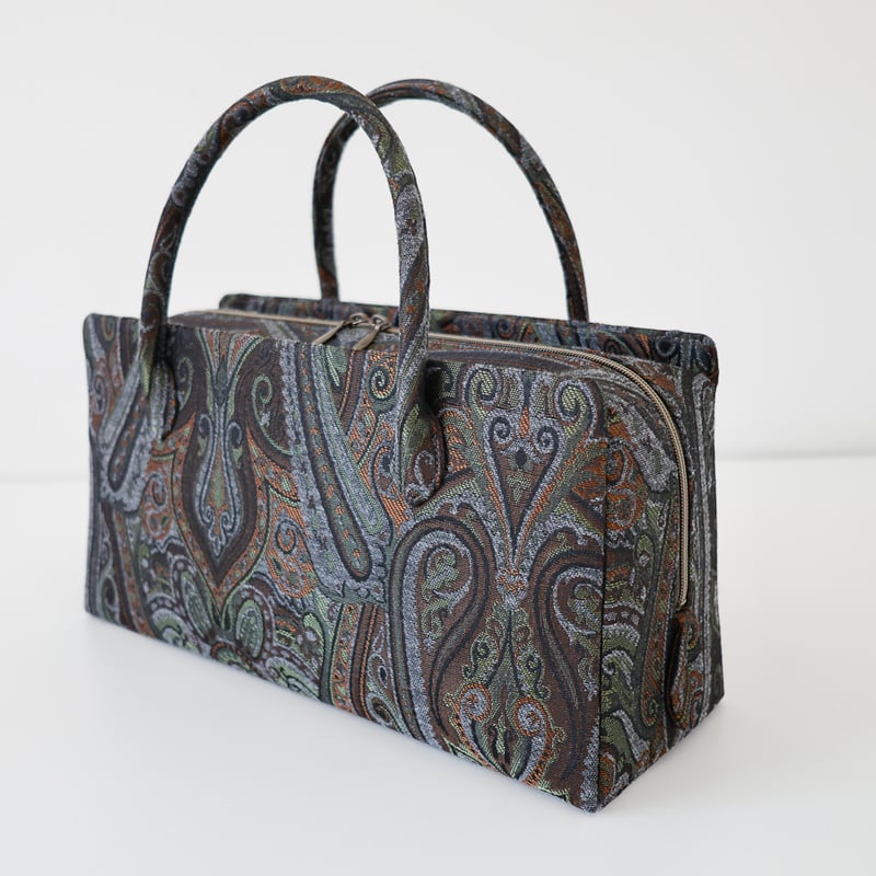 利休バッグ/gray green jacquard / R_1158 | Day After Day