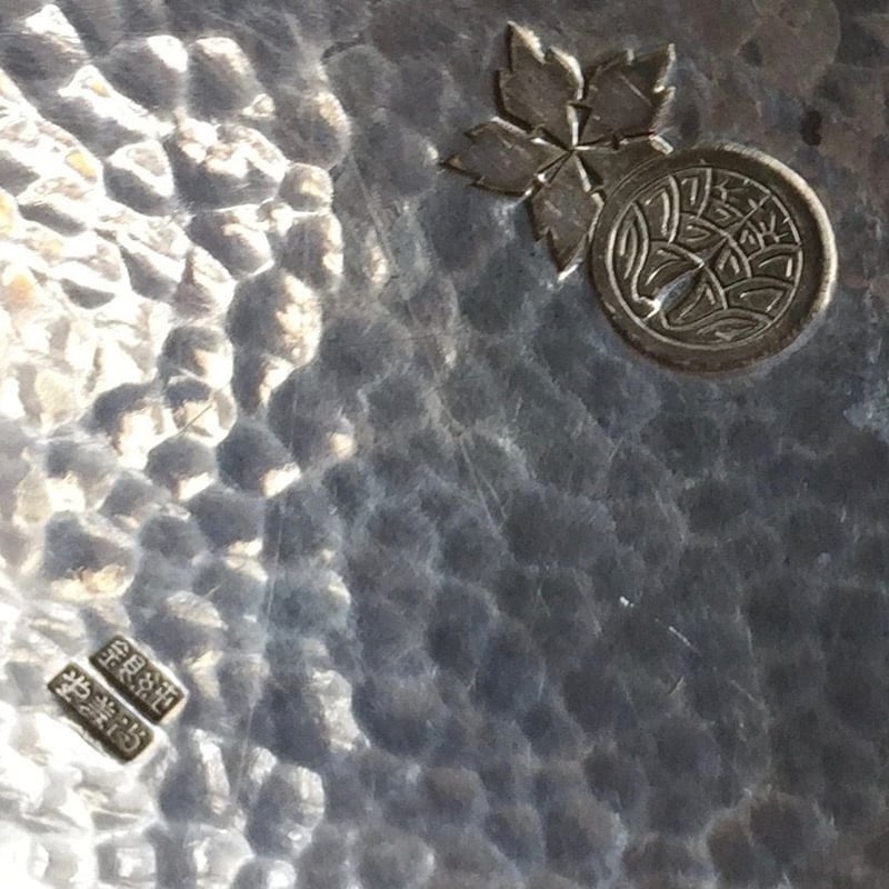 Japan Vintage 純銀 尚美堂 ヤンポ 菓子器 茶道具 鎚目骨董 古道具 66g