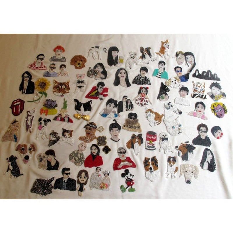 marianne batlle（マリアンヌバトル） ブローチ St Laurent Gris