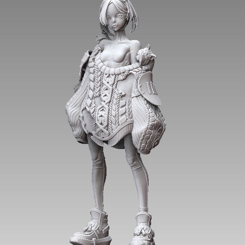 未塗装未組み立てガレージキット/ もふもふ、きらきら、ぜんぶのかたち