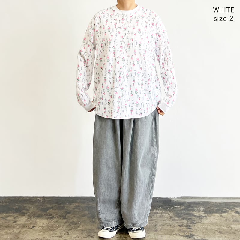 JEMORGAN x HARVESTY】FLOWER WAFFLE BIG PULLOVER