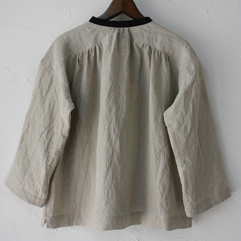 MAGALI マガリ ベルギーリネン・アンティーク・ブラウス #ナチュラル